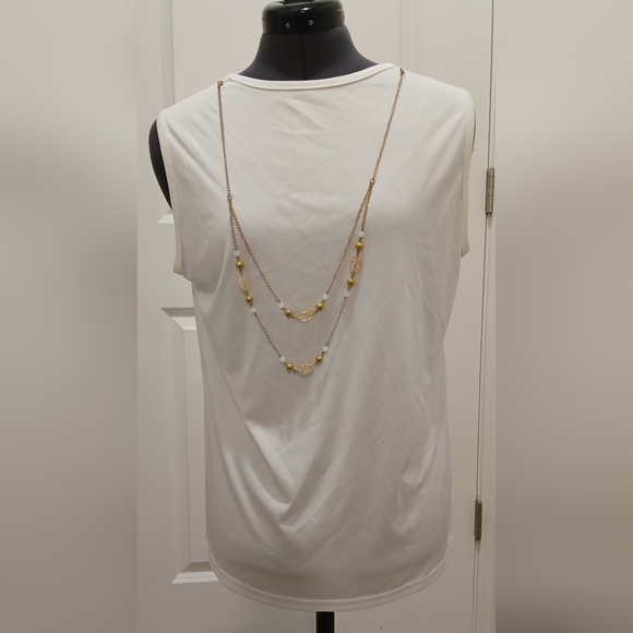 NWT Alfred Dunner Almond Sweater Shirt Necklace Set - Picture 7 of 11